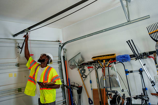 Professional Garage Door Panel Replacement technician working in Marysville, OH